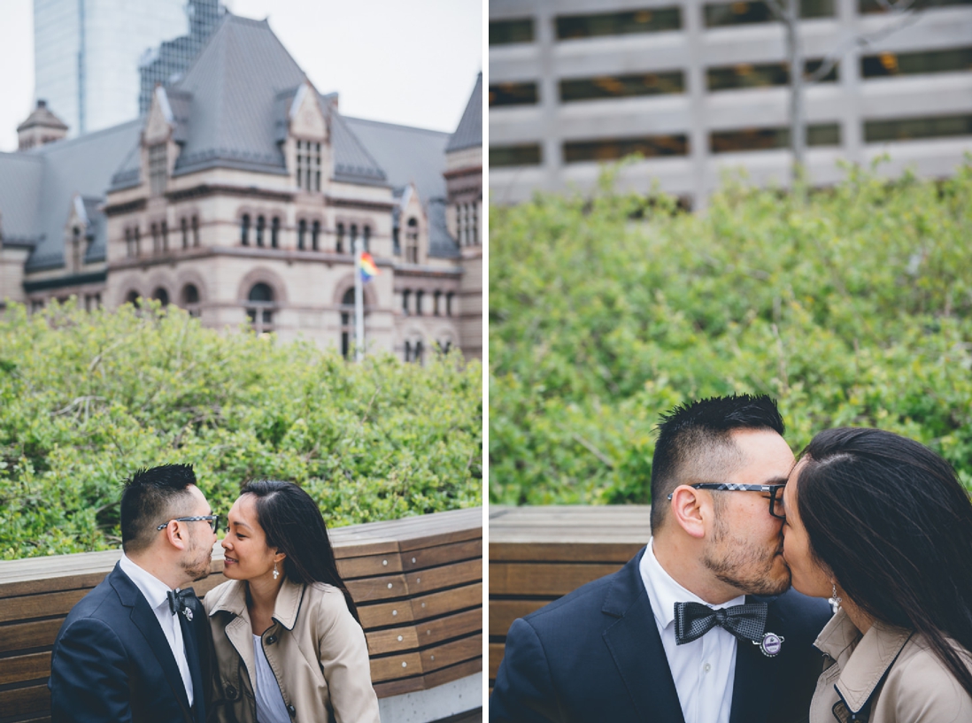 Bride & Groom portraits | Toronto City Hall Podium | Toronto City Hall Wedding | EIGHTYFIFTH STREET PHOTOGRAPHY