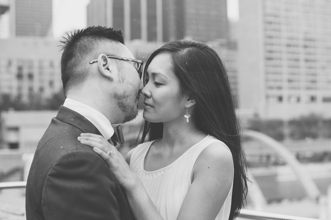 Black & White Bride & Groom portraits | Nathan Phillips Square | Toronto City Hall Wedding | EIGHTYFIFTH STREET PHOTOGRAPHY