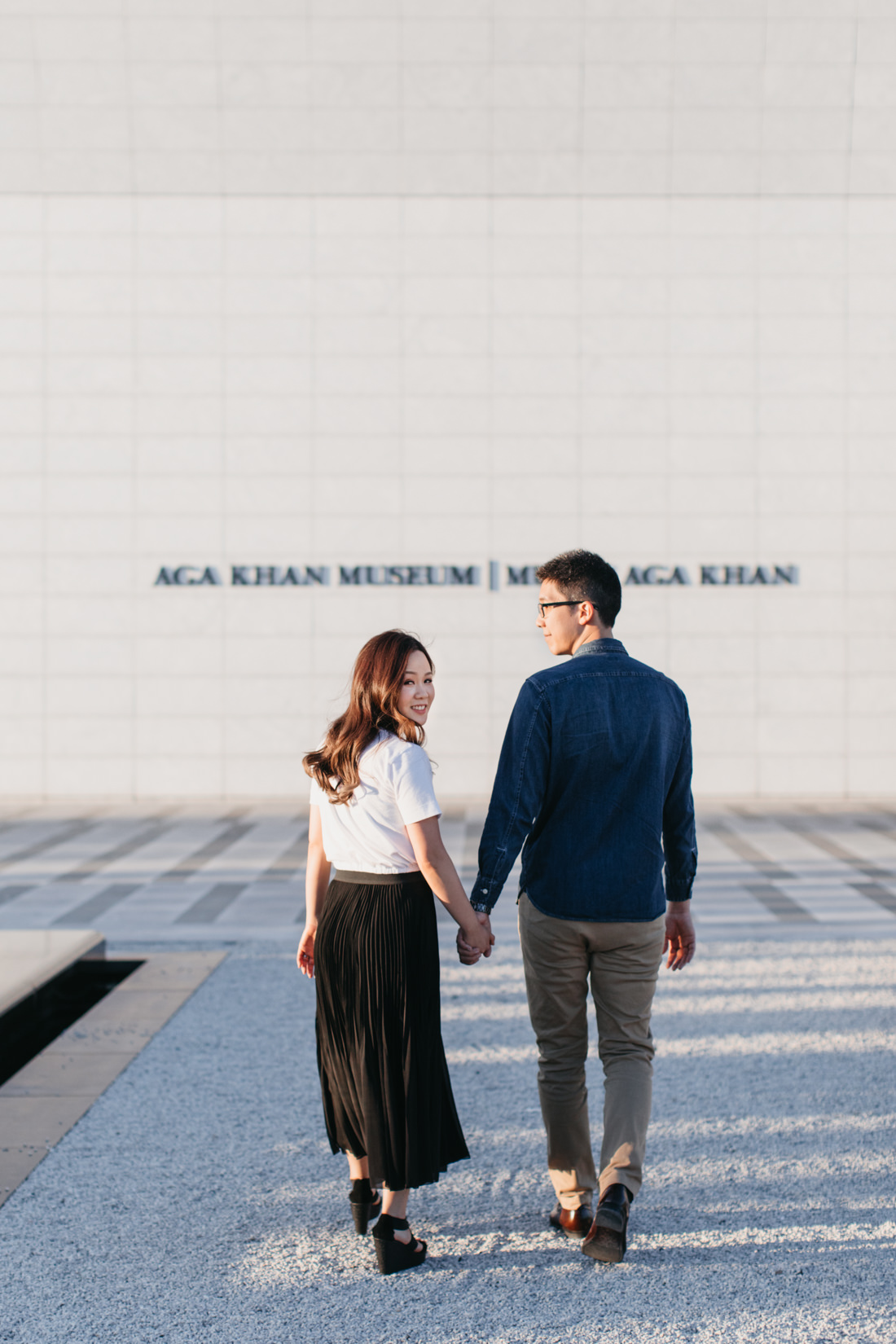 Aga Khan Museum engagement | Minimalist portrait location | Toronto Wedding Photographer | EightyFifth Street Photography
