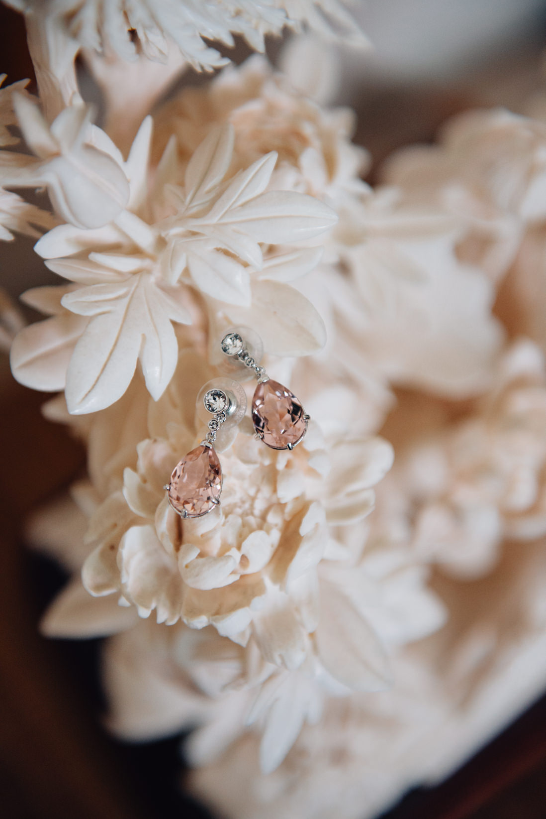 pink swarovski wedding earrings eightyfifth street photography